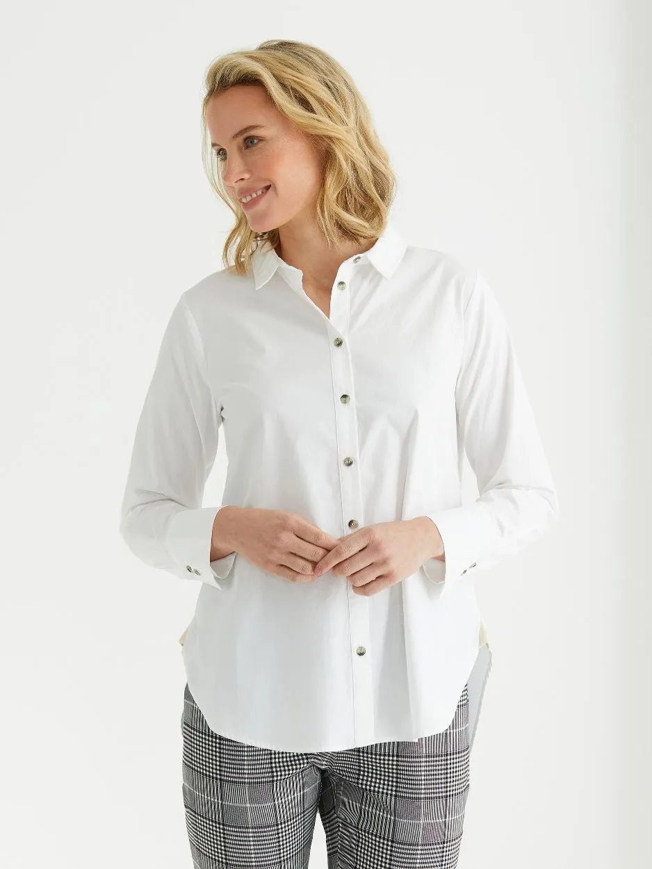 Marco Polo Longline Essential Shirt - White