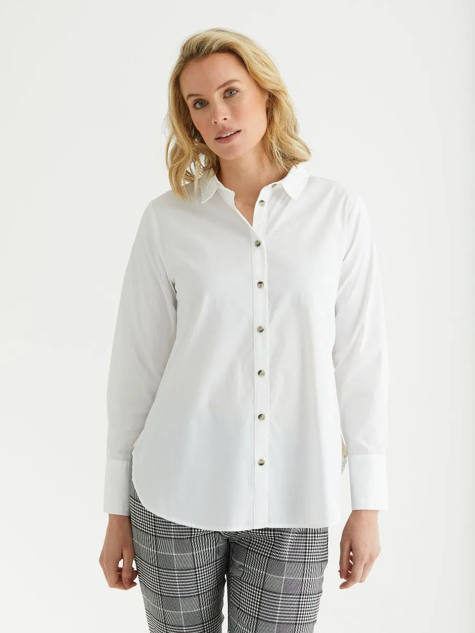 Marco Polo Longline Essential Shirt - White