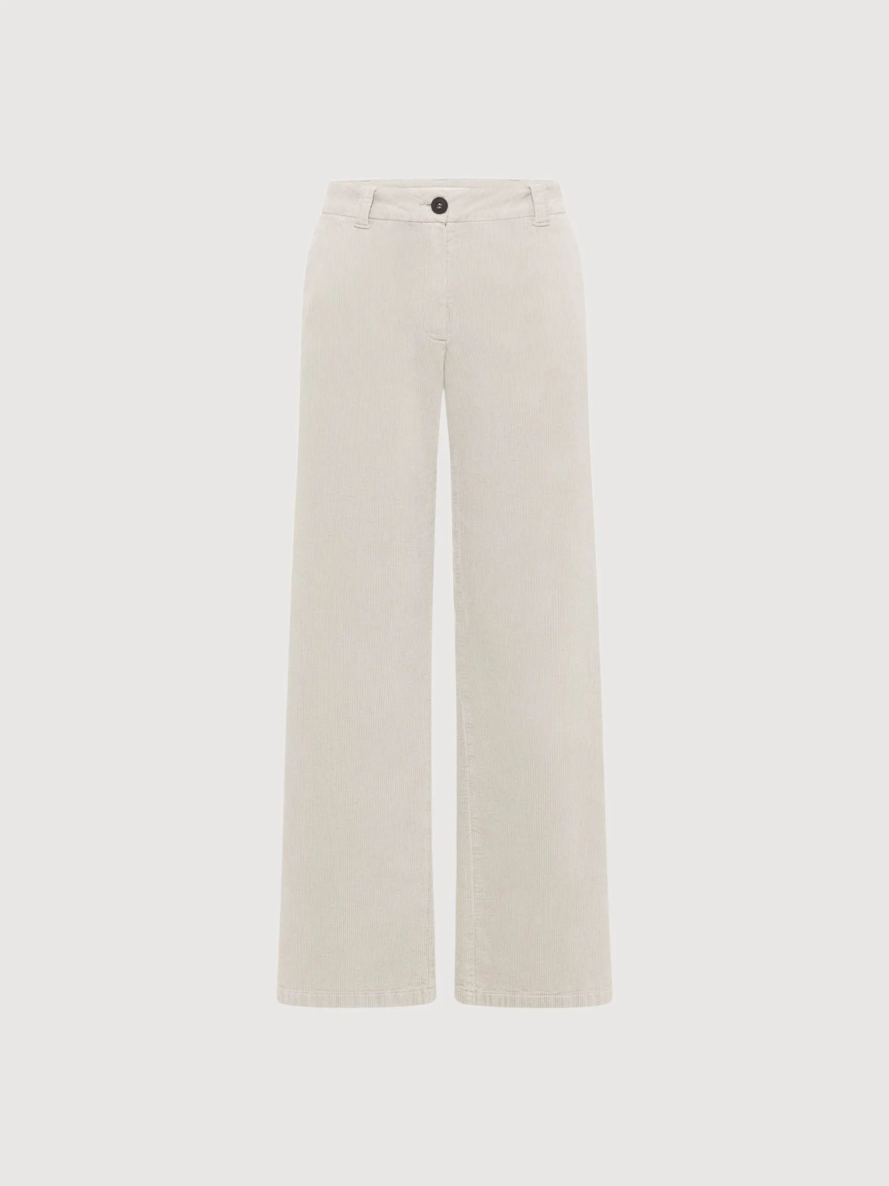 Marlene Corduroy Trousers Light Grey Woman | Lanius