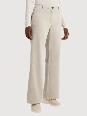 Marlene Corduroy Trousers Light Grey Woman | Lanius