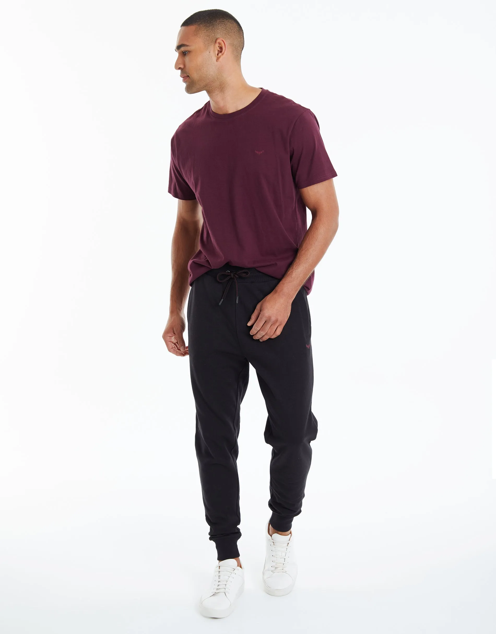 Men's Black Regular Fit Joggers