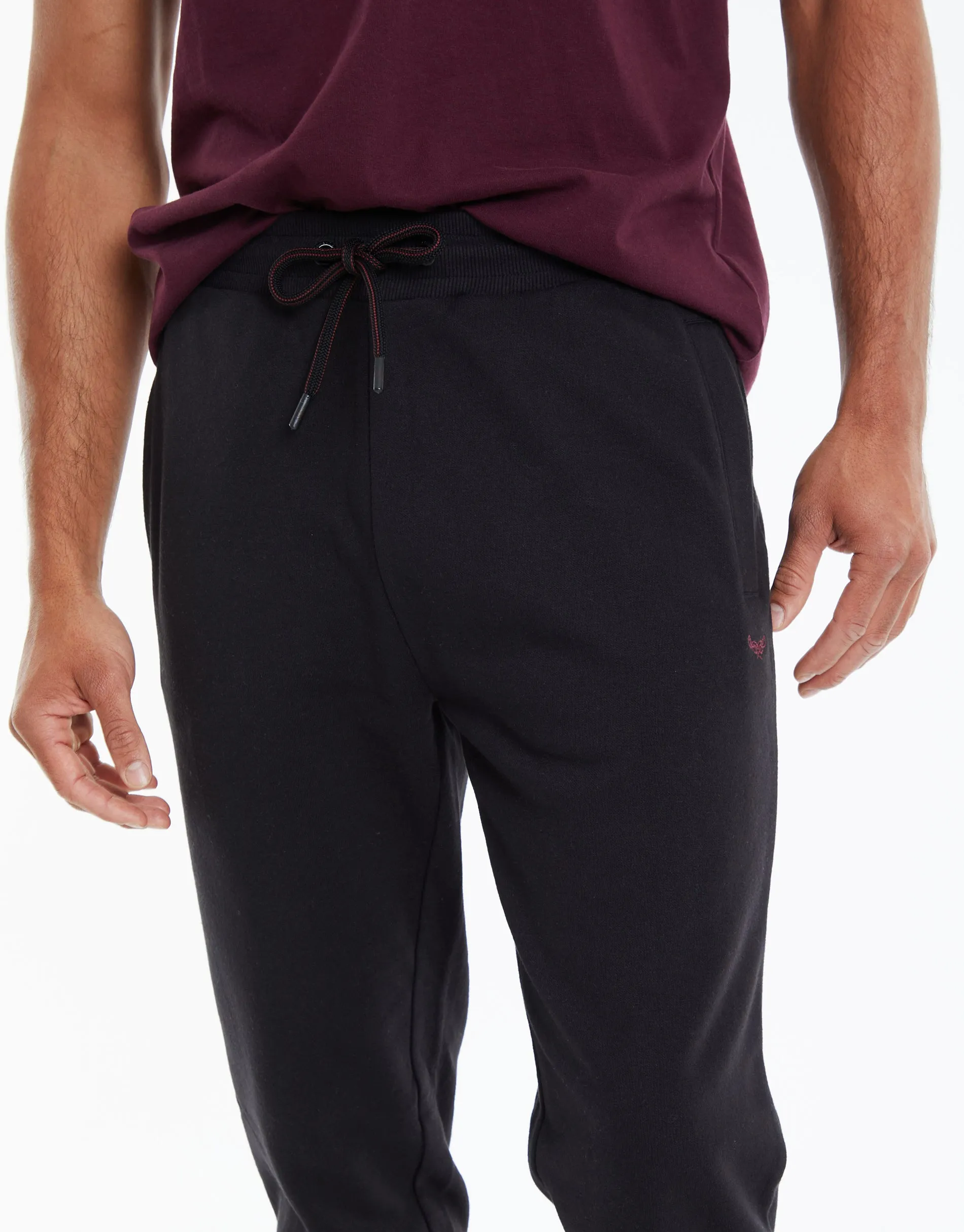Men's Black Regular Fit Joggers