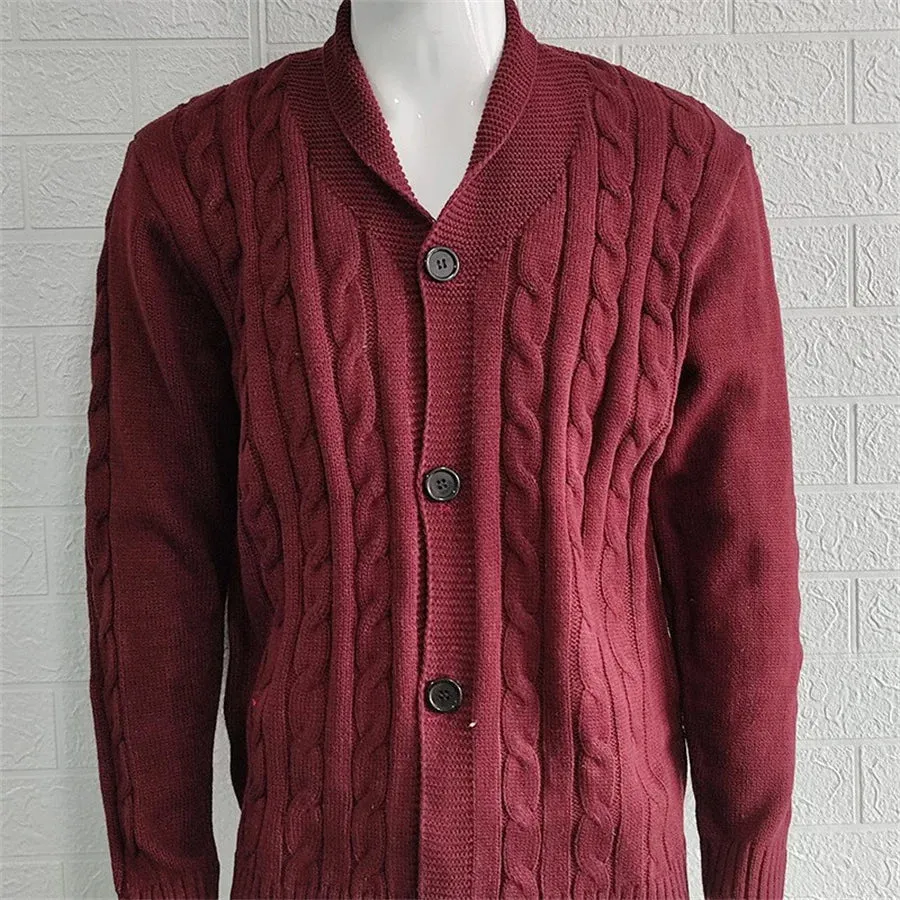 Men's Casual Slim Fit Knitted Cardigan with Buttoned Design | Ideal for Autumn/Winter