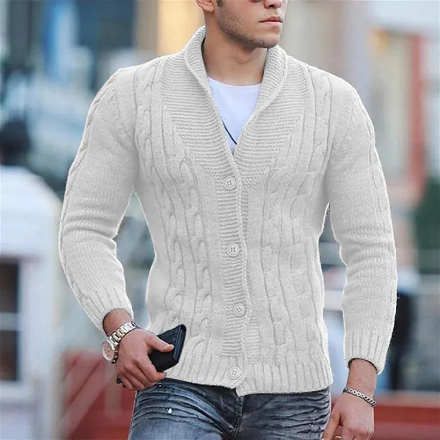 Men's Casual Slim Fit Knitted Cardigan with Buttoned Design | Ideal for Autumn/Winter