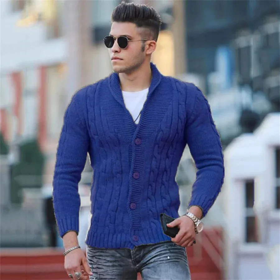 Men's Casual Slim Fit Knitted Cardigan with Buttoned Design | Ideal for Autumn/Winter