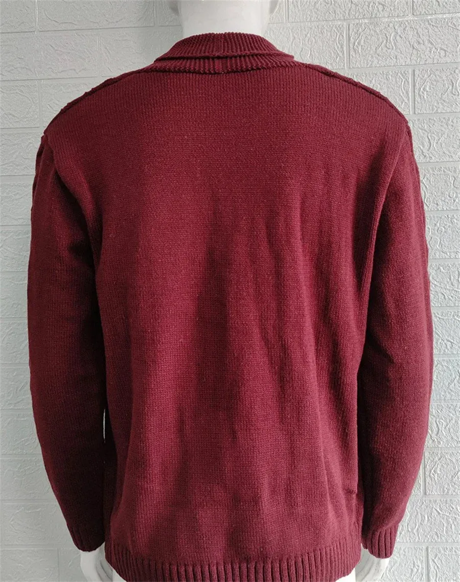 Men's Casual Slim Fit Knitted Cardigan with Buttoned Design | Ideal for Autumn/Winter
