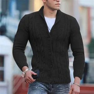 Men's Casual Slim Fit Knitted Cardigan with Buttoned Design | Ideal for Autumn/Winter