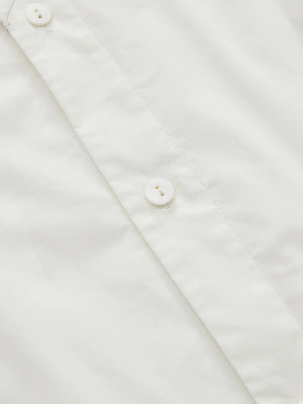 MUKZIN Linglong Series "White Orchid" New Chinese Letter Embroidery Slim Fit Cross-Breasted Hanfu Shirt