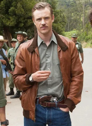 Narcos Season 1 Brown Real Leather Jacket Worn By Boyd Holbrook | Narcos Season 1 Brown Real Leather Jacket
