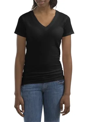 NEW  District Threads - Ladies Perfect Weight V-Neck Tee.  DT2170