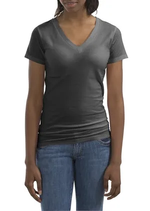 NEW  District Threads - Ladies Perfect Weight V-Neck Tee.  DT2170