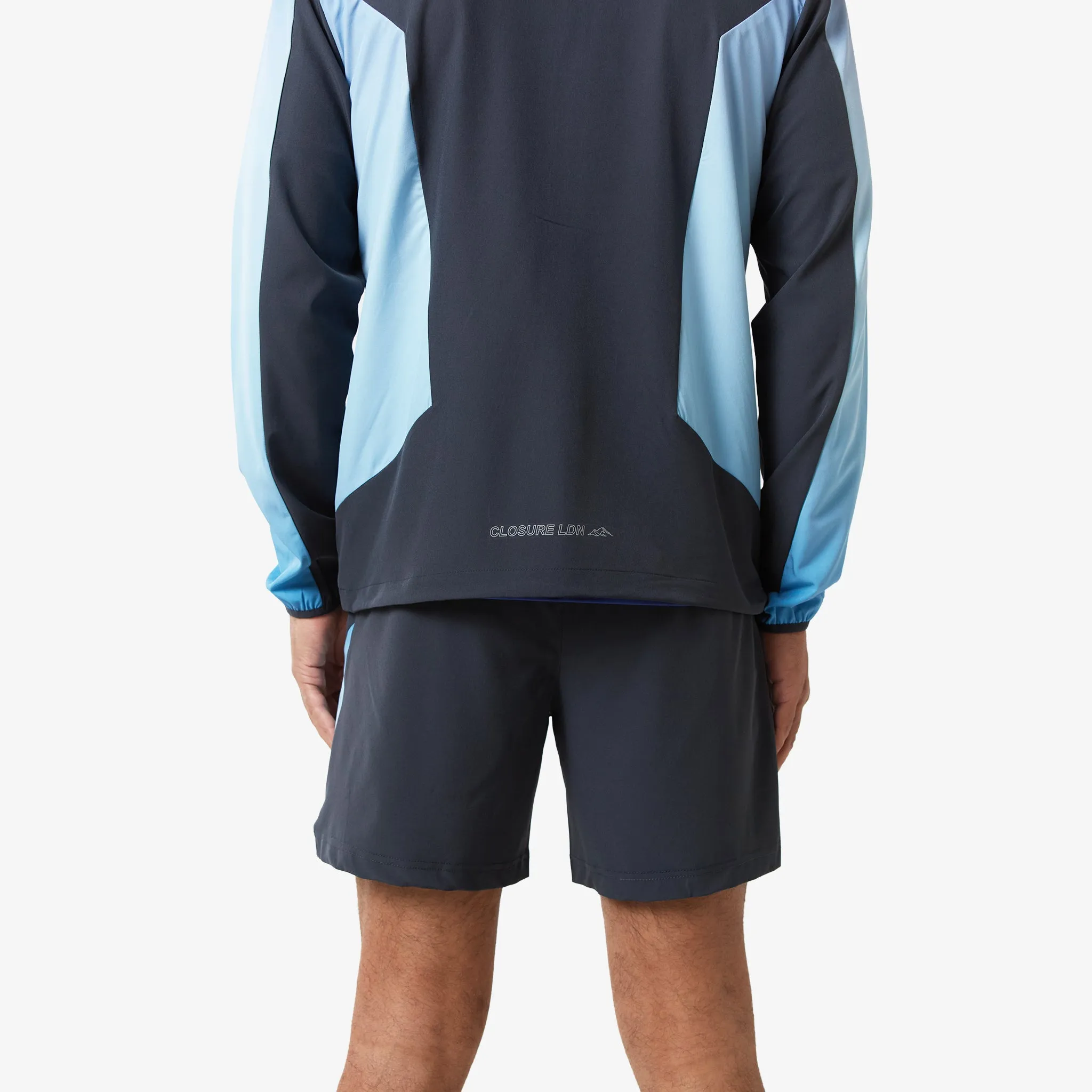 Ombre Print Windbreaker Jacket | Blue