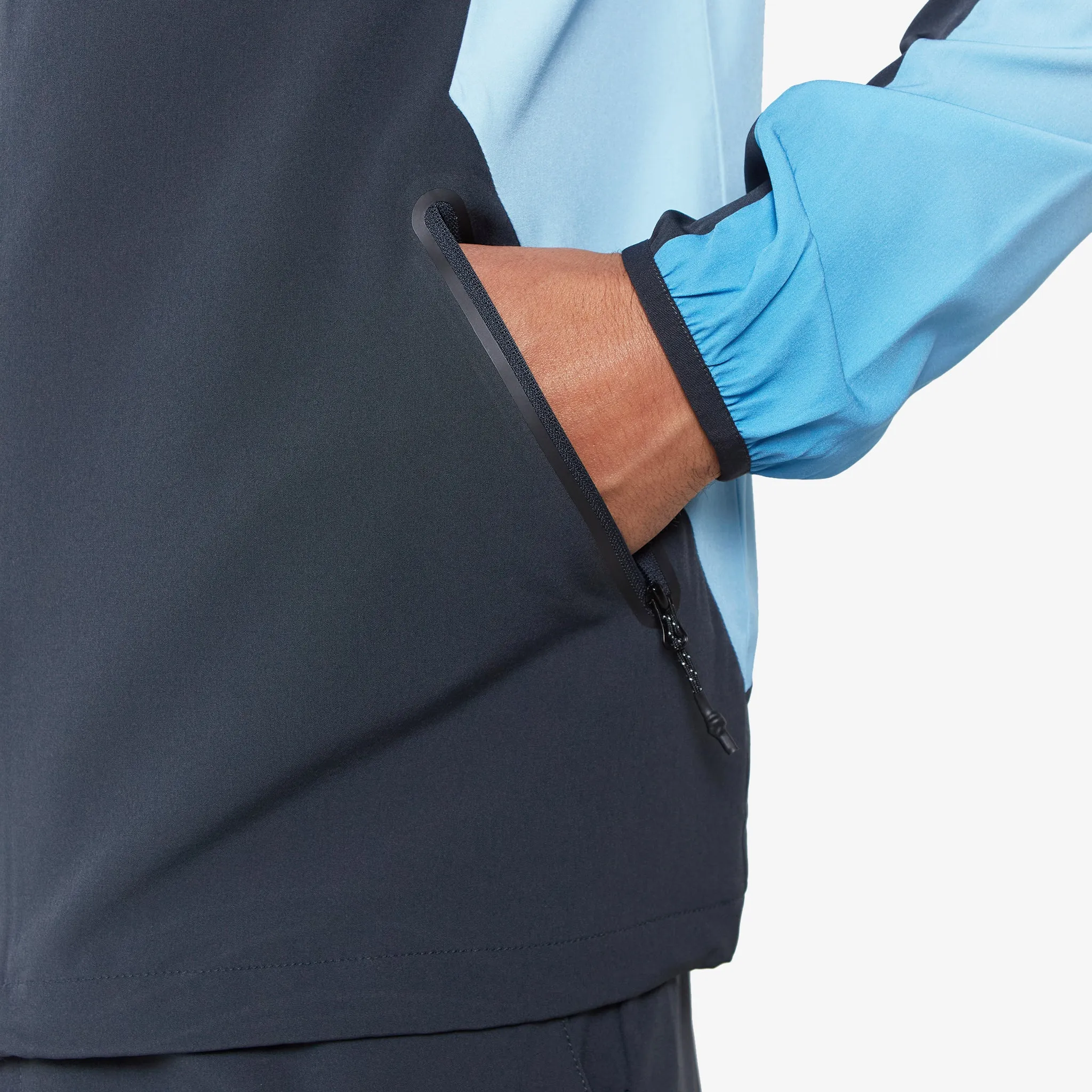 Ombre Print Windbreaker Jacket | Blue