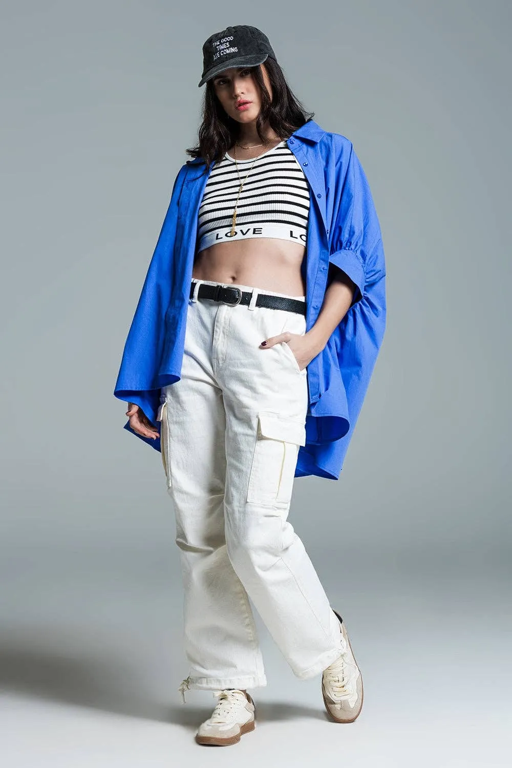 Oversized Shirt Blue