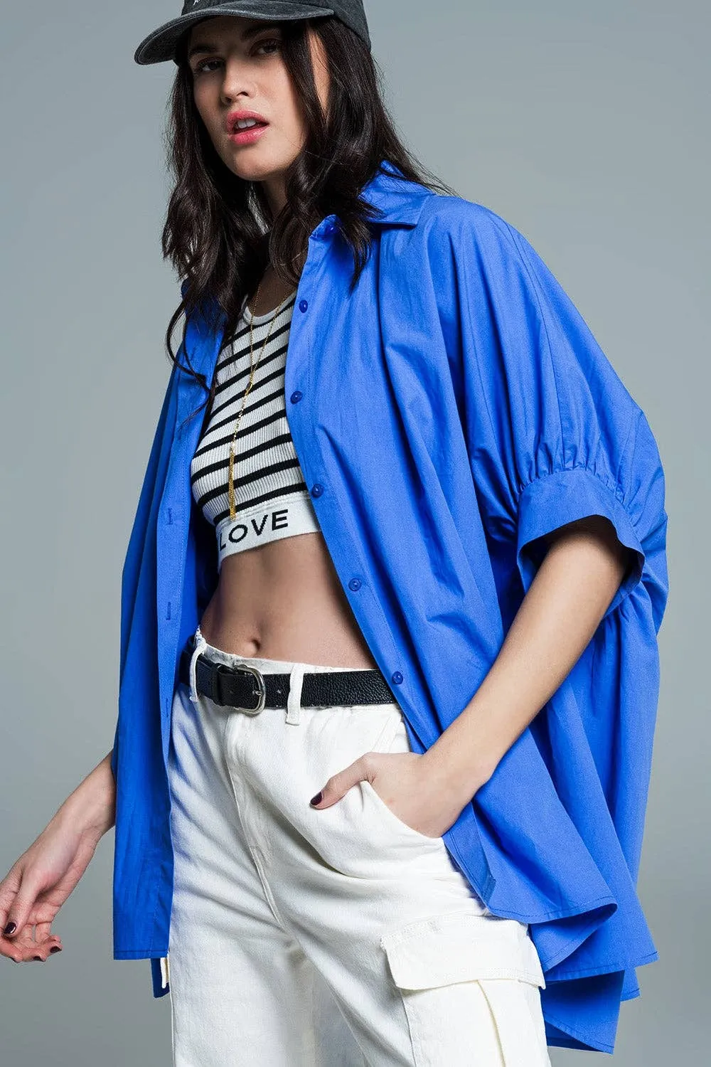 Oversized Shirt Blue
