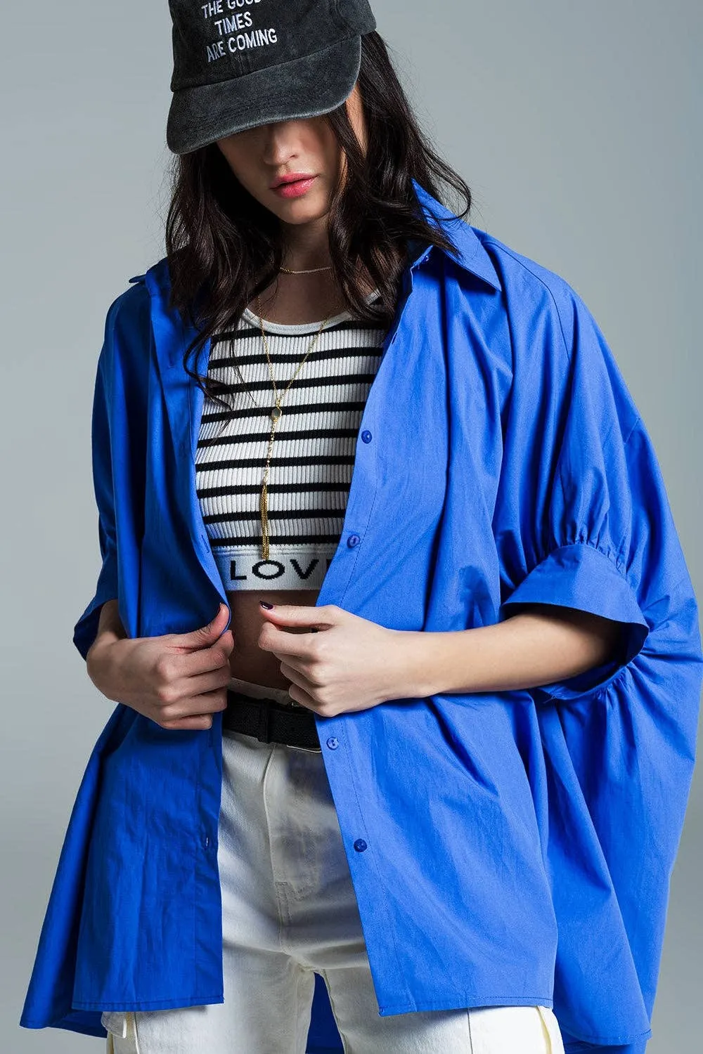 Oversized Shirt Blue