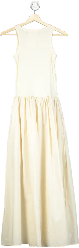 PLN Seoul Cream Sleeveless Maxi Dress