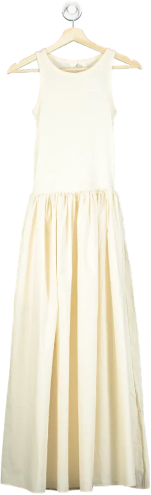 PLN Seoul Cream Sleeveless Maxi Dress