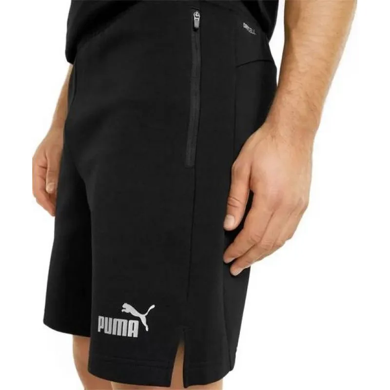 Puma Men's Black Training Shorts with Zipped Pockets and Adjustable Waist