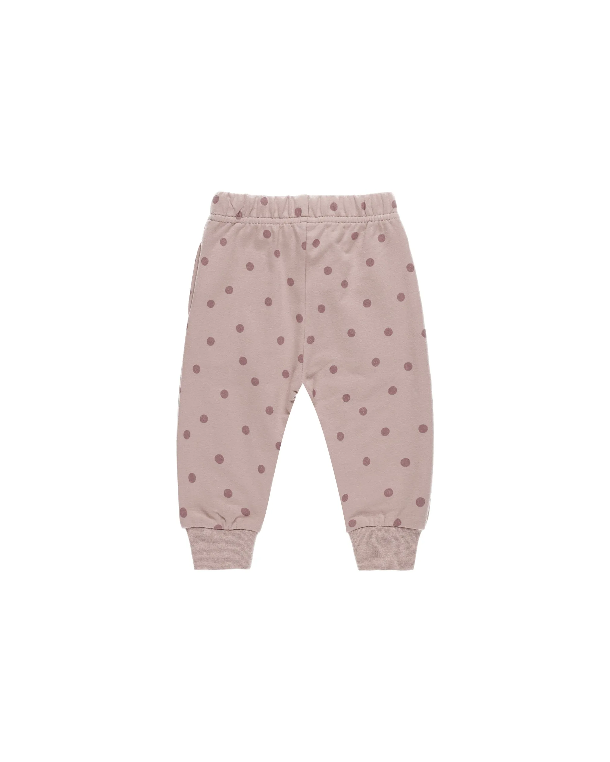 Quincy Mae Relaxed Fleece Sweatpant || Polka Dots