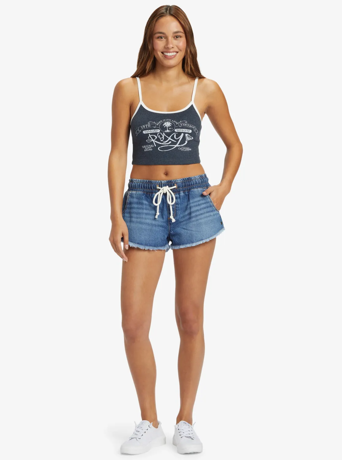 Scenic Route Denim Shorts - Medium Blue