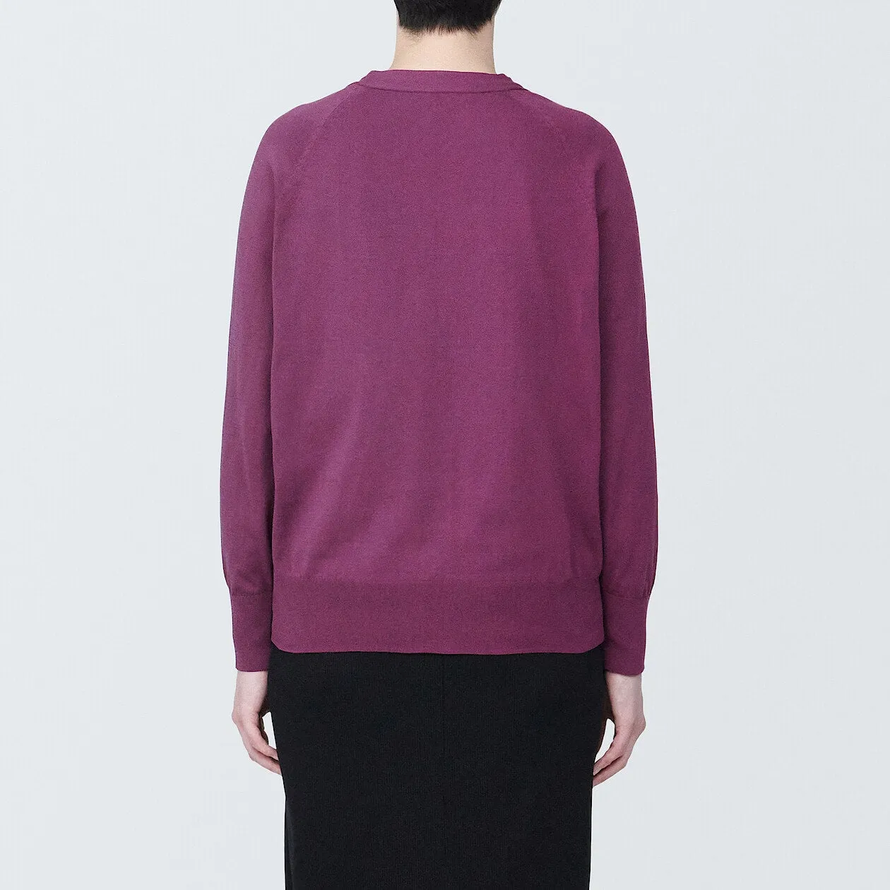 Shape-Keeping V-Neck Wide Cardigan