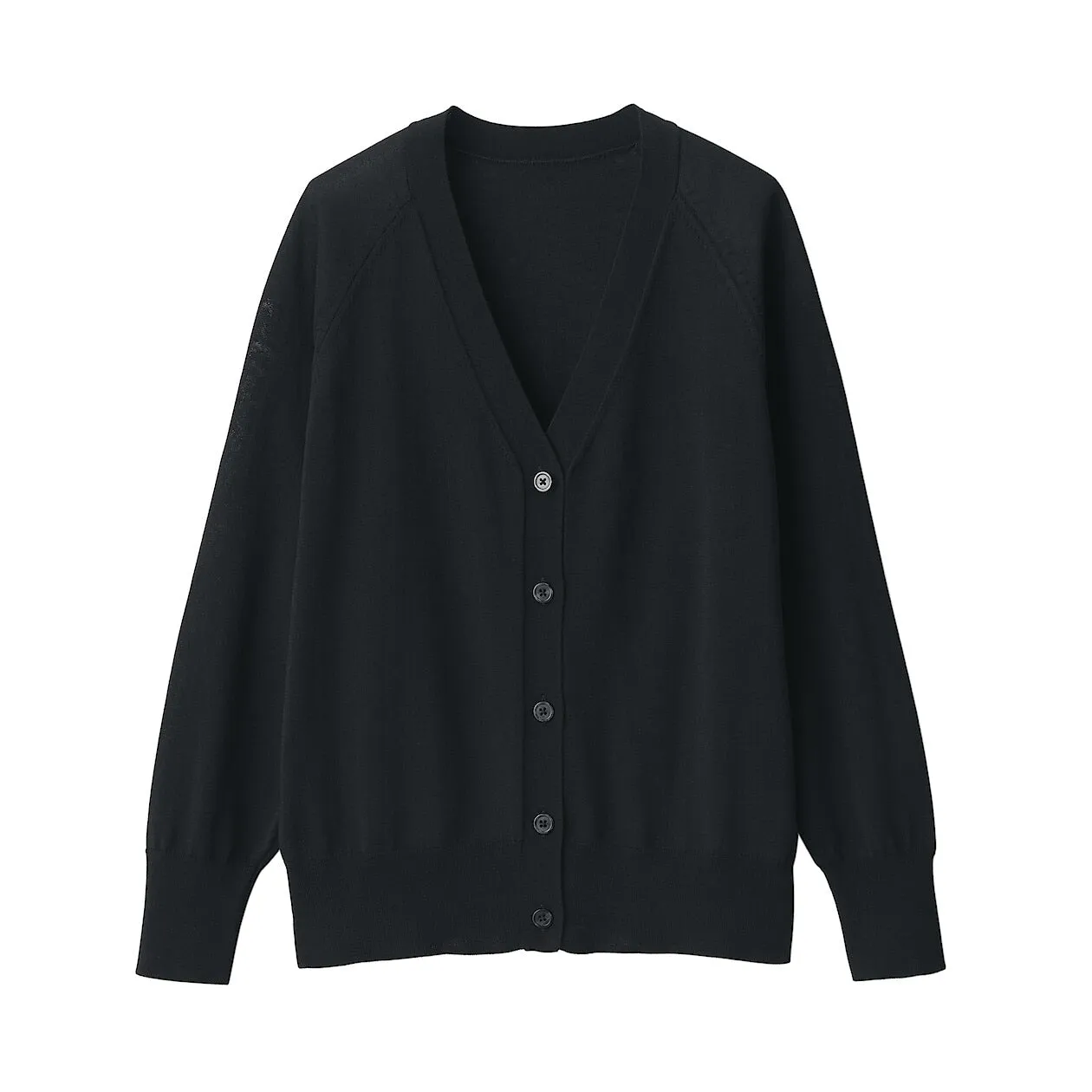 Shape-Keeping V-Neck Wide Cardigan