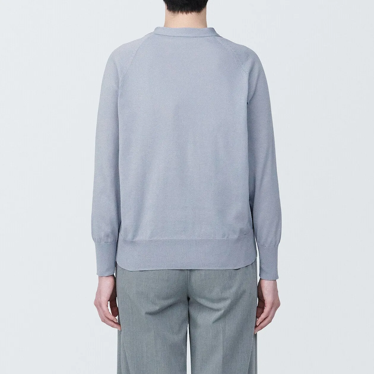 Shape-Keeping V-Neck Wide Cardigan