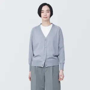 Shape-Keeping V-Neck Wide Cardigan