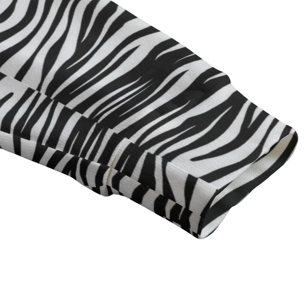 Sixty Eight 93 Logo White & Black OG Zebra Unisex V-Neck Knitted Fleece Cardigan