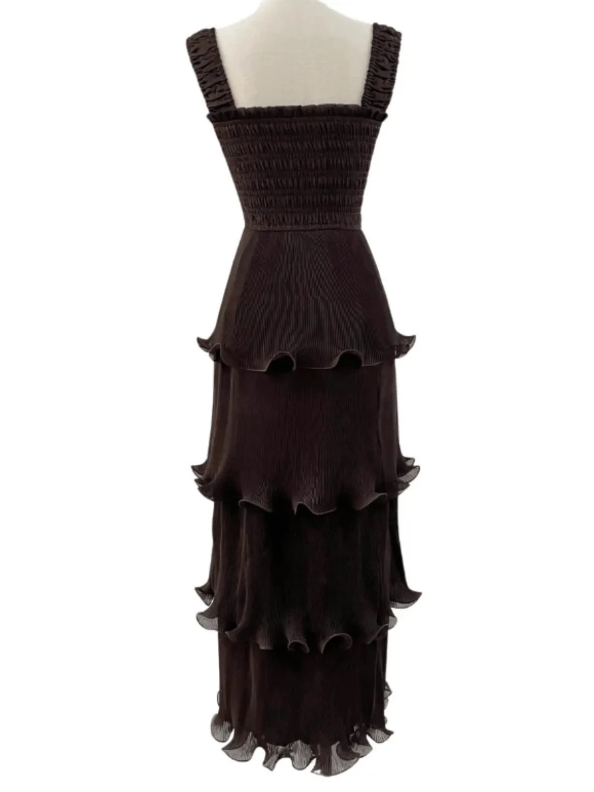 Sleeveless Ruffle Maxi Dress