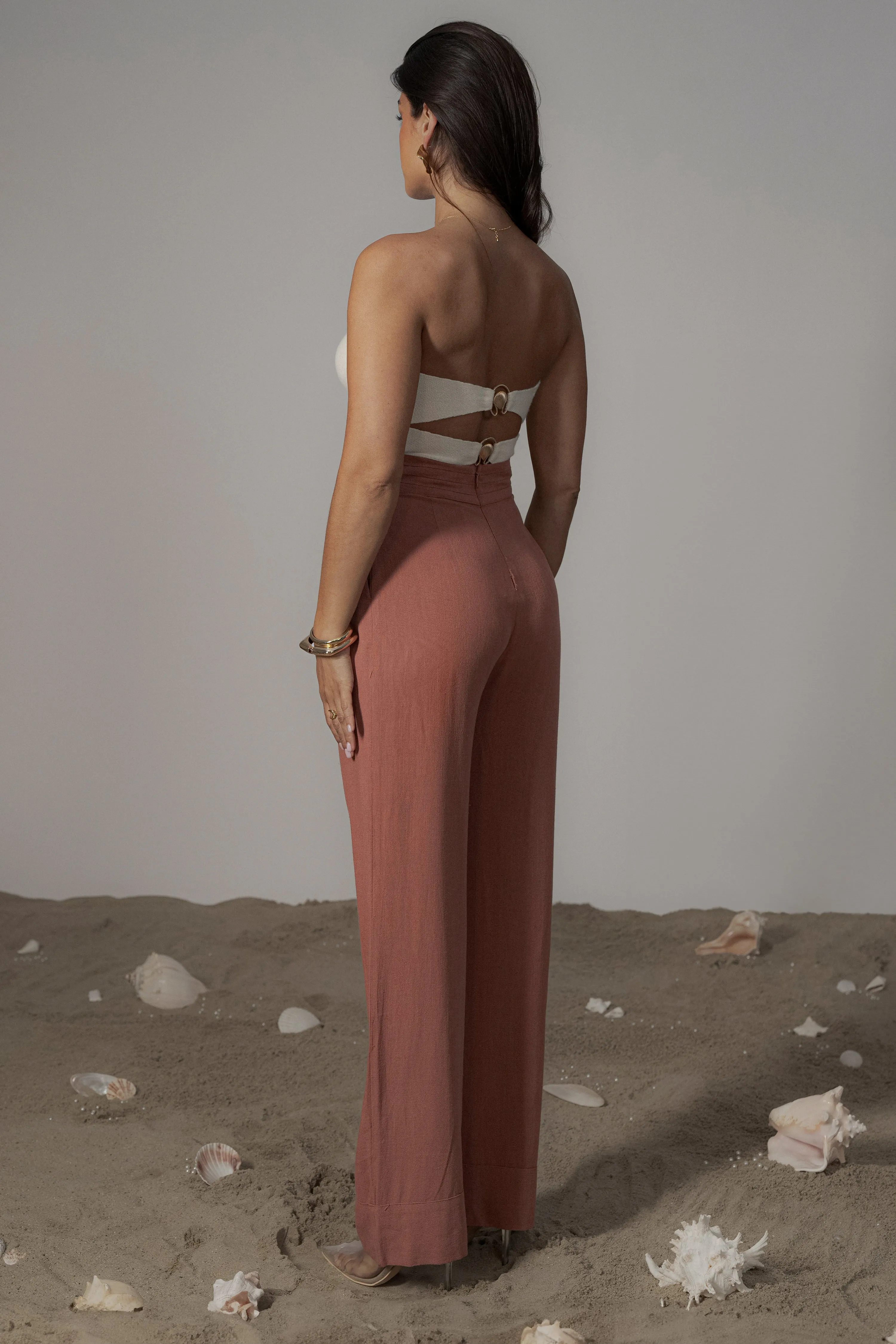 Terra Cotta Villa Views Linen Trousers