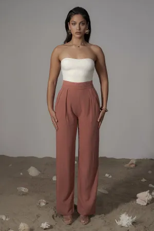 Terra Cotta Villa Views Linen Trousers