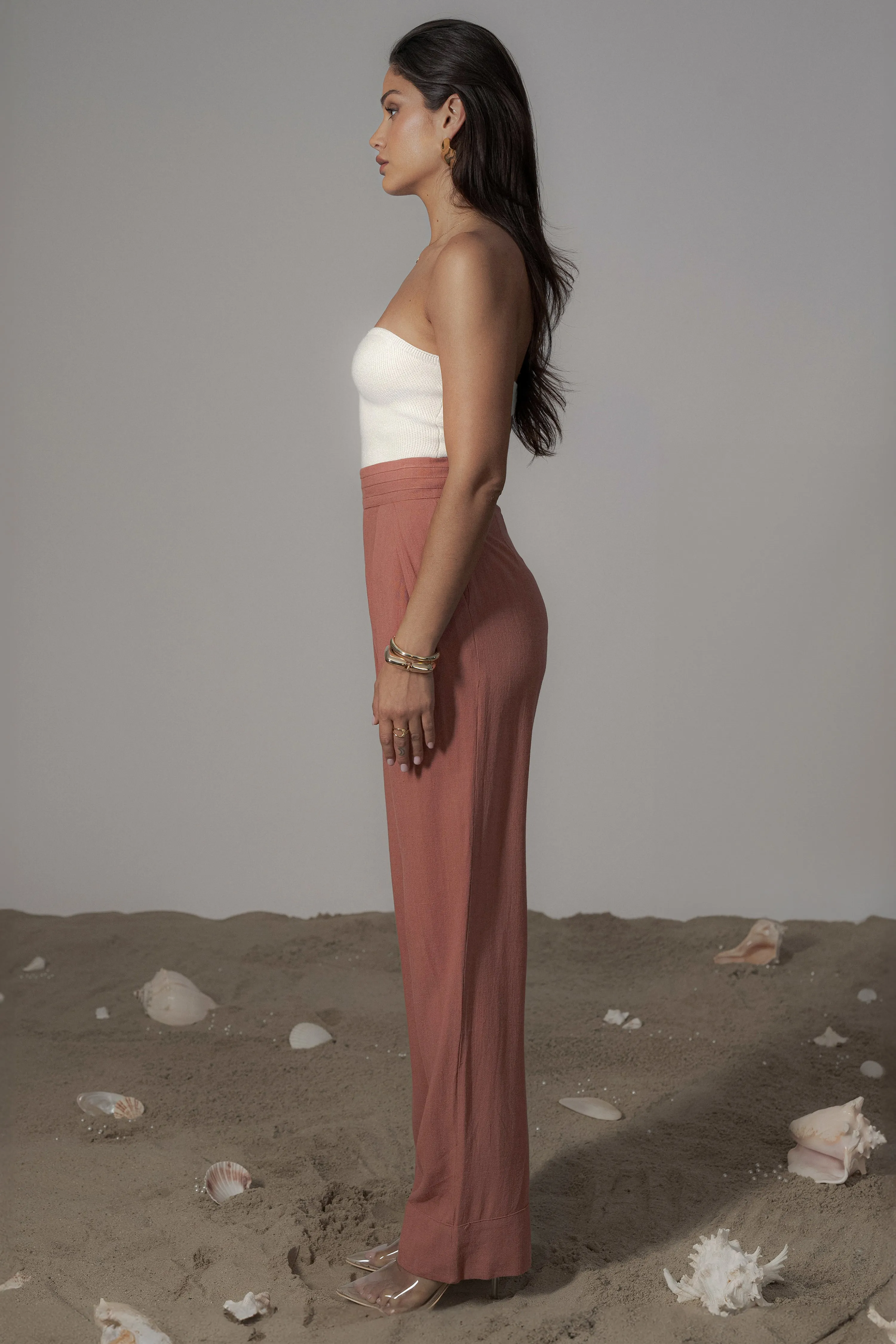 Terra Cotta Villa Views Linen Trousers