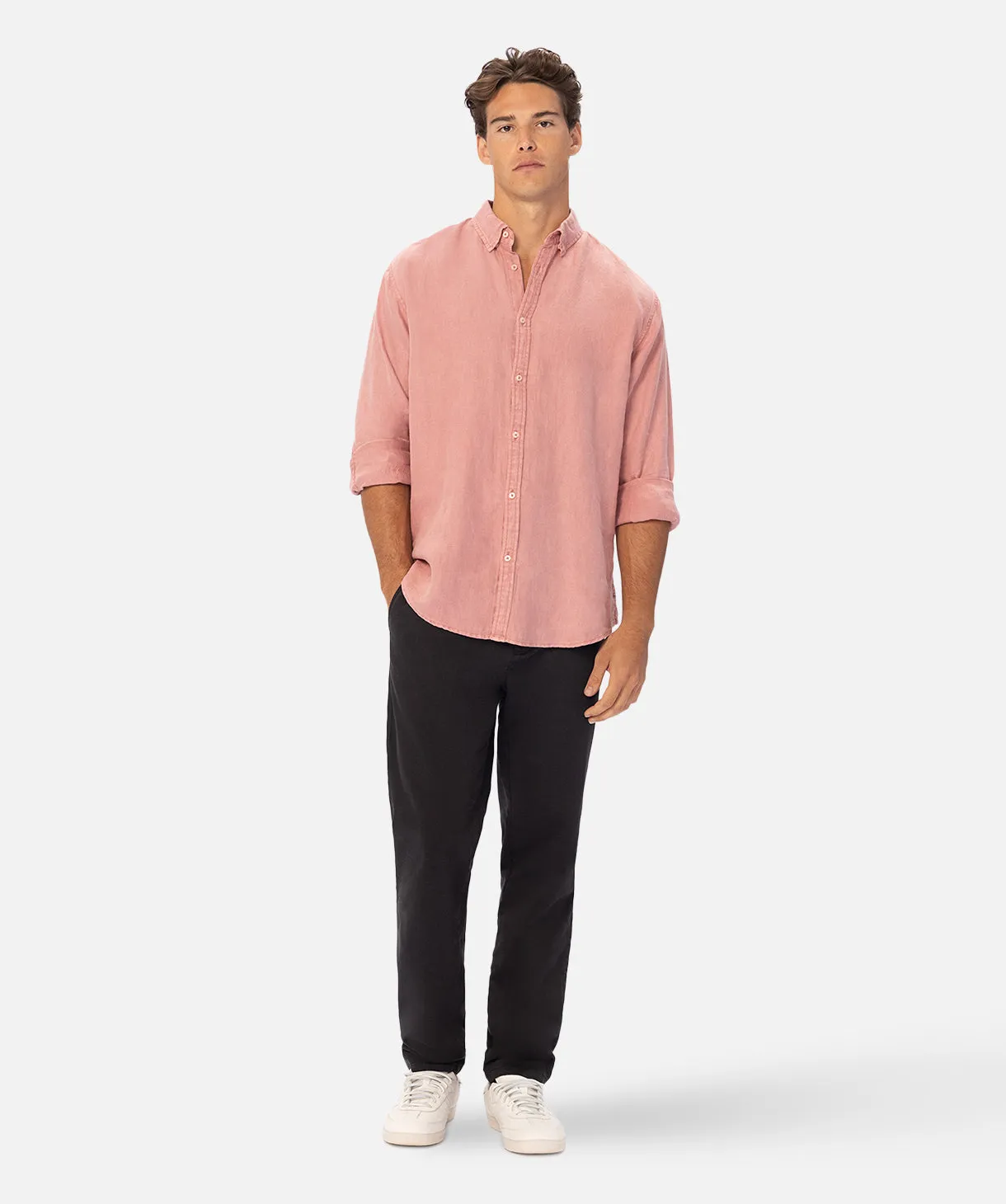 The Trinidad Linen L/s Shirt - Washed Rose