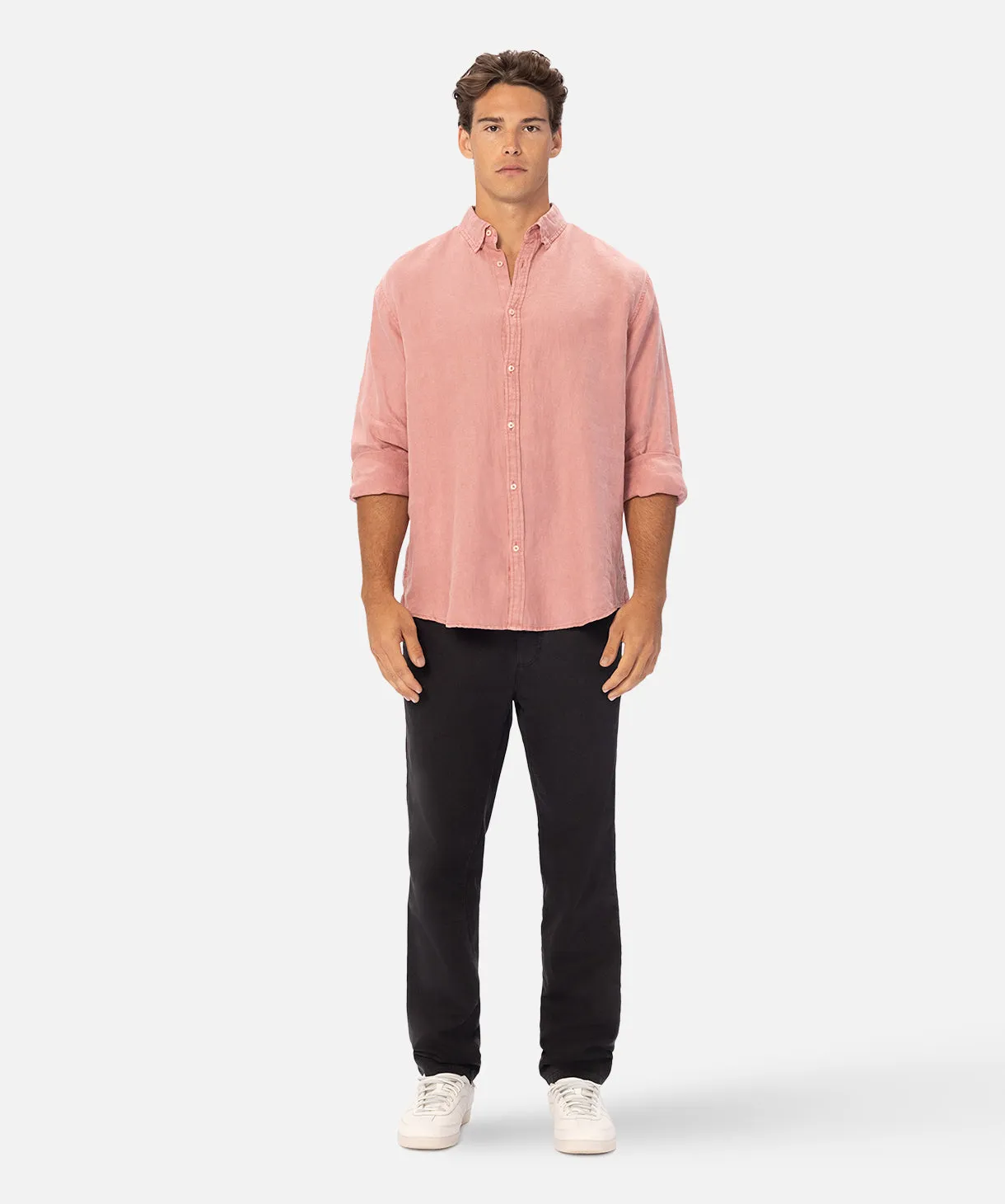 The Trinidad Linen L/s Shirt - Washed Rose