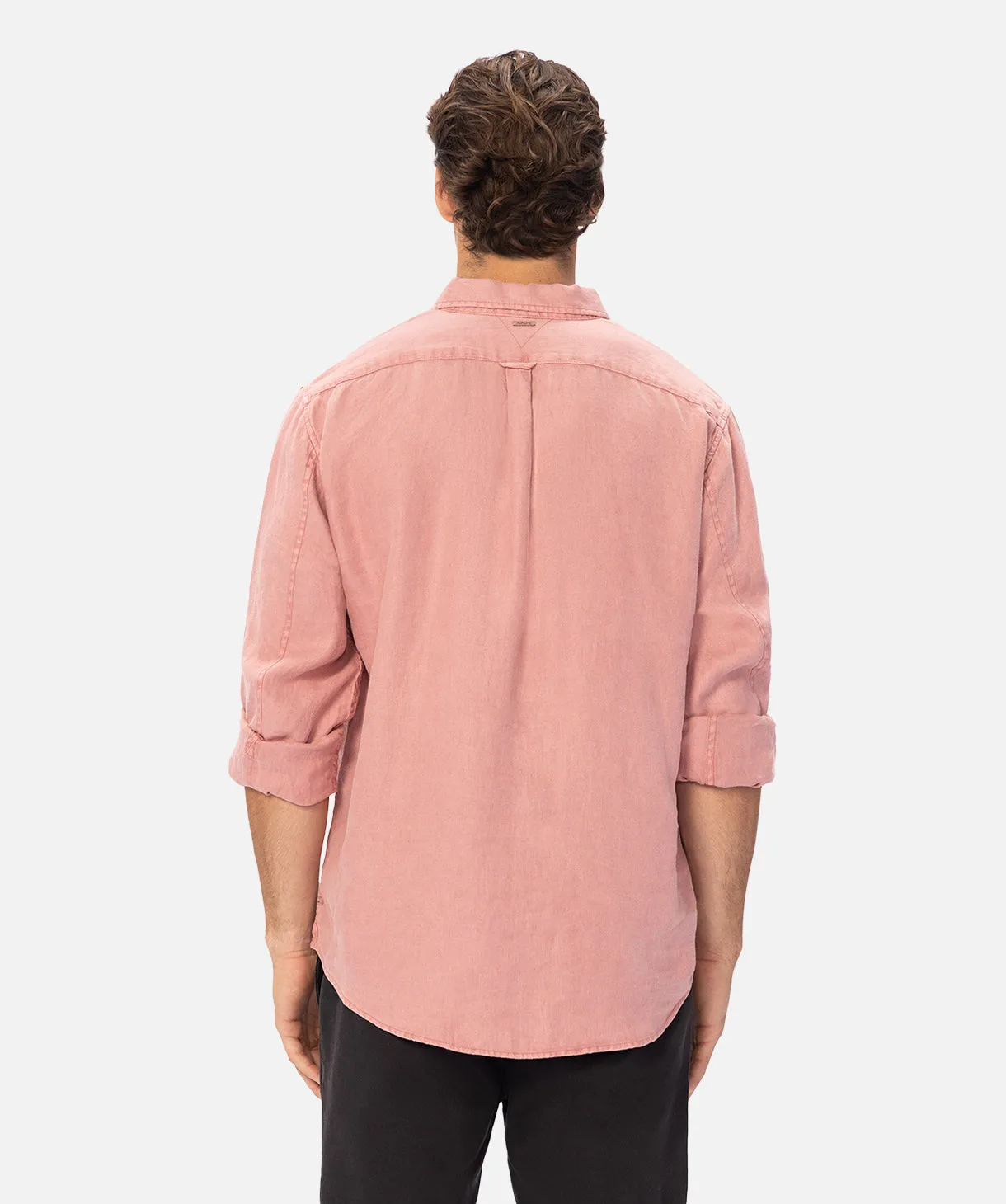 The Trinidad Linen L/s Shirt - Washed Rose