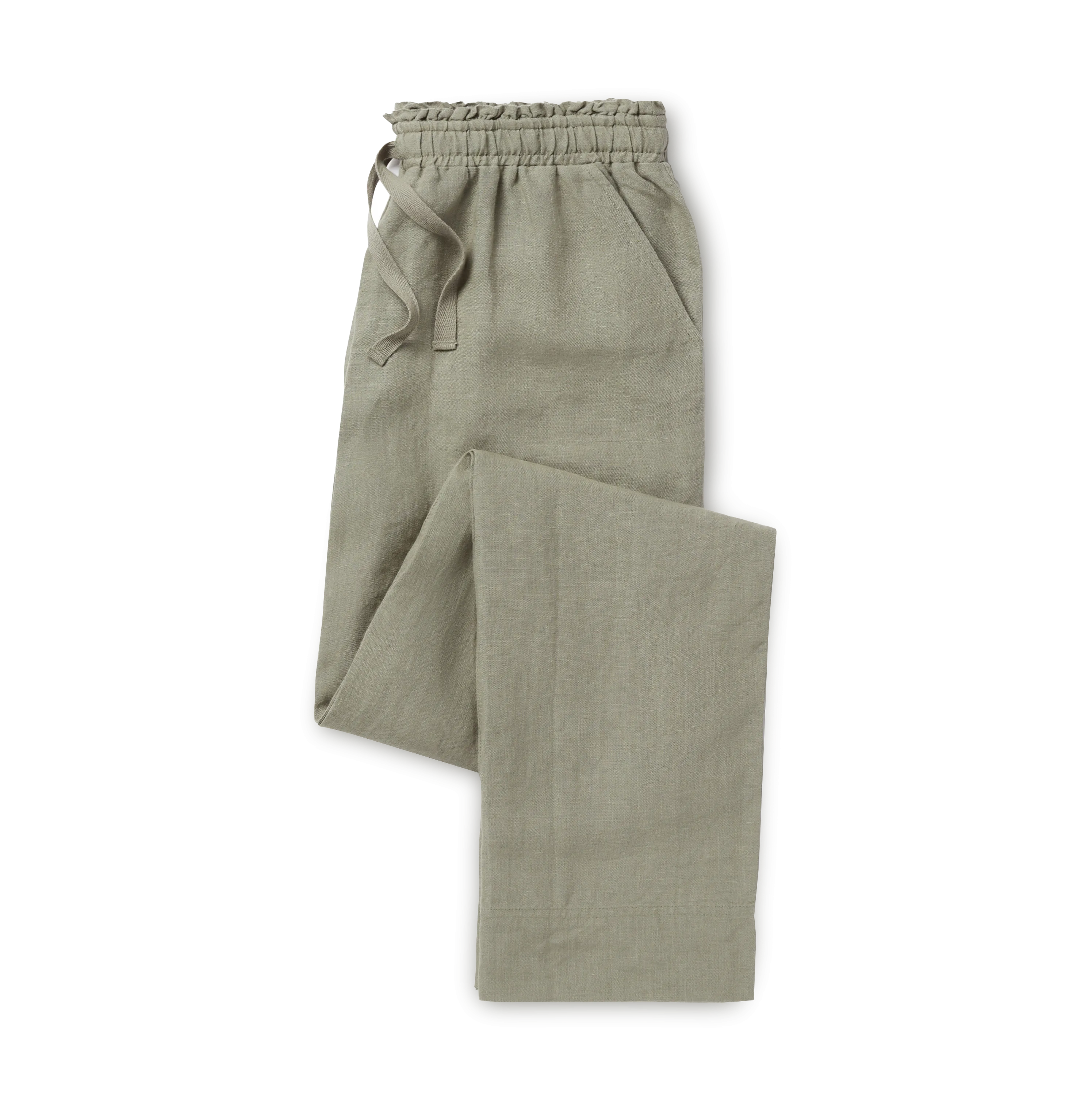 The Women's Linen Trouser - Moss