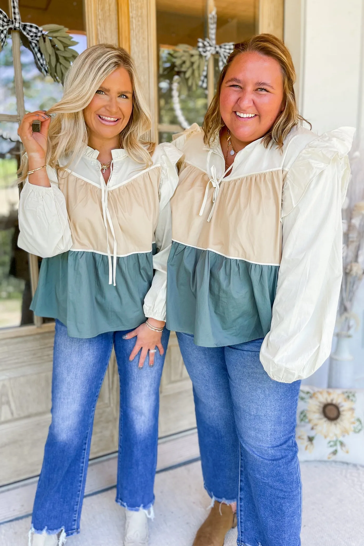 Tiered Color Block Blouse | 2 Colors