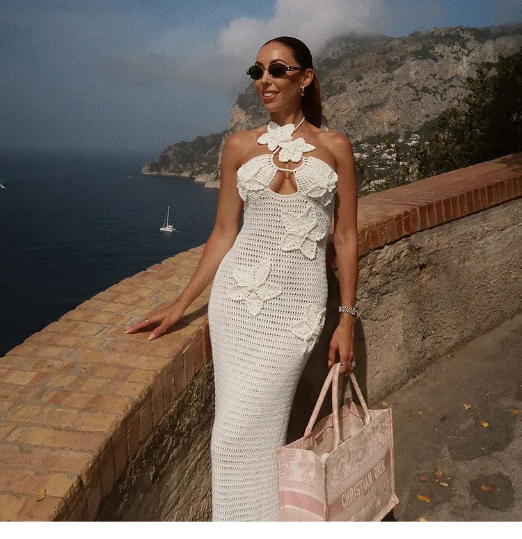 Vvsha Isabella Crochet Maxi Dress