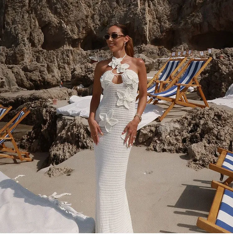 Vvsha Isabella Crochet Maxi Dress
