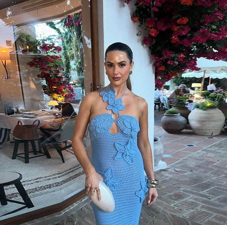 Vvsha Isabella Crochet Maxi Dress
