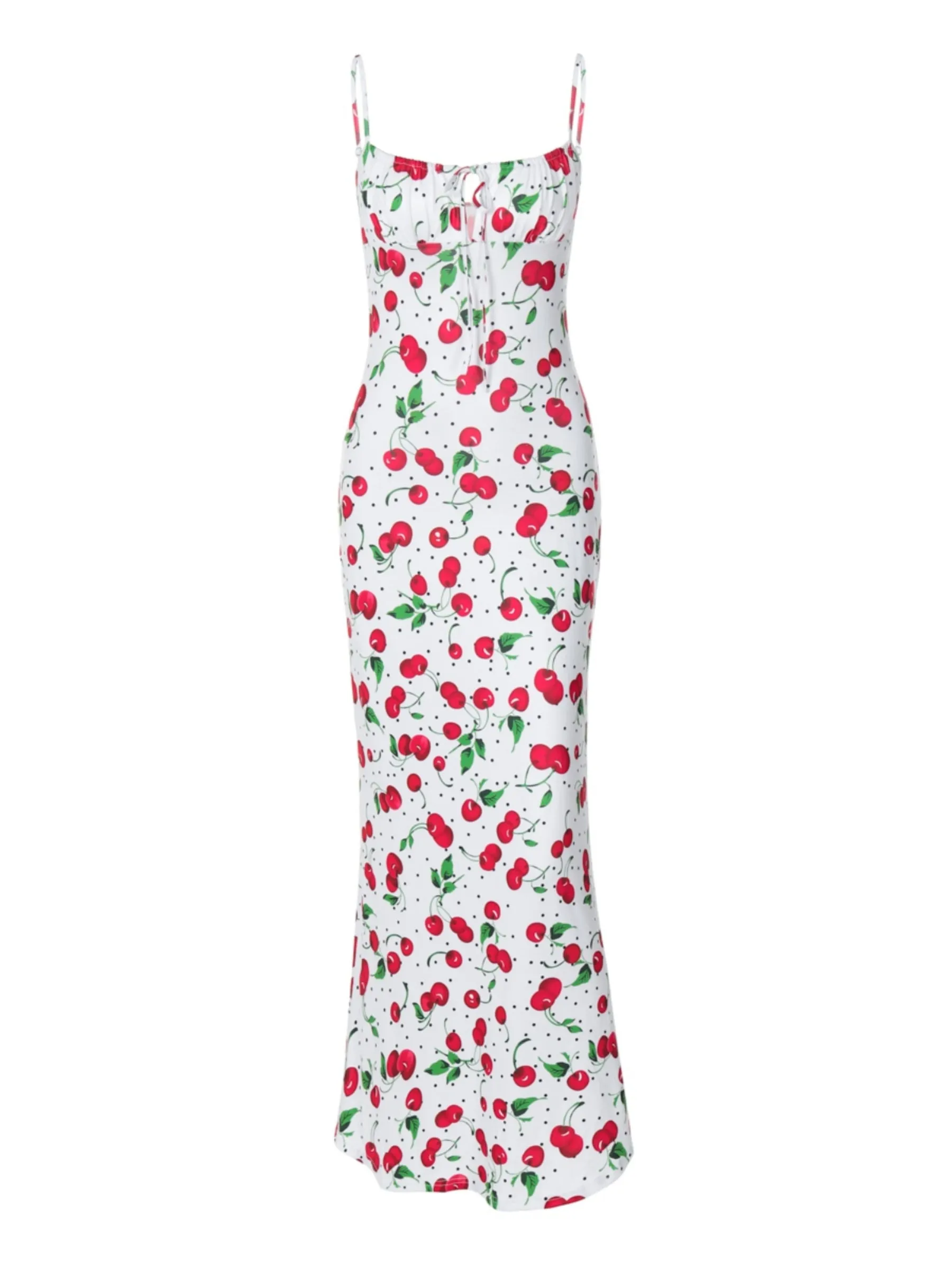 Vvsha Kynslee Cherry Print Maxi Dress