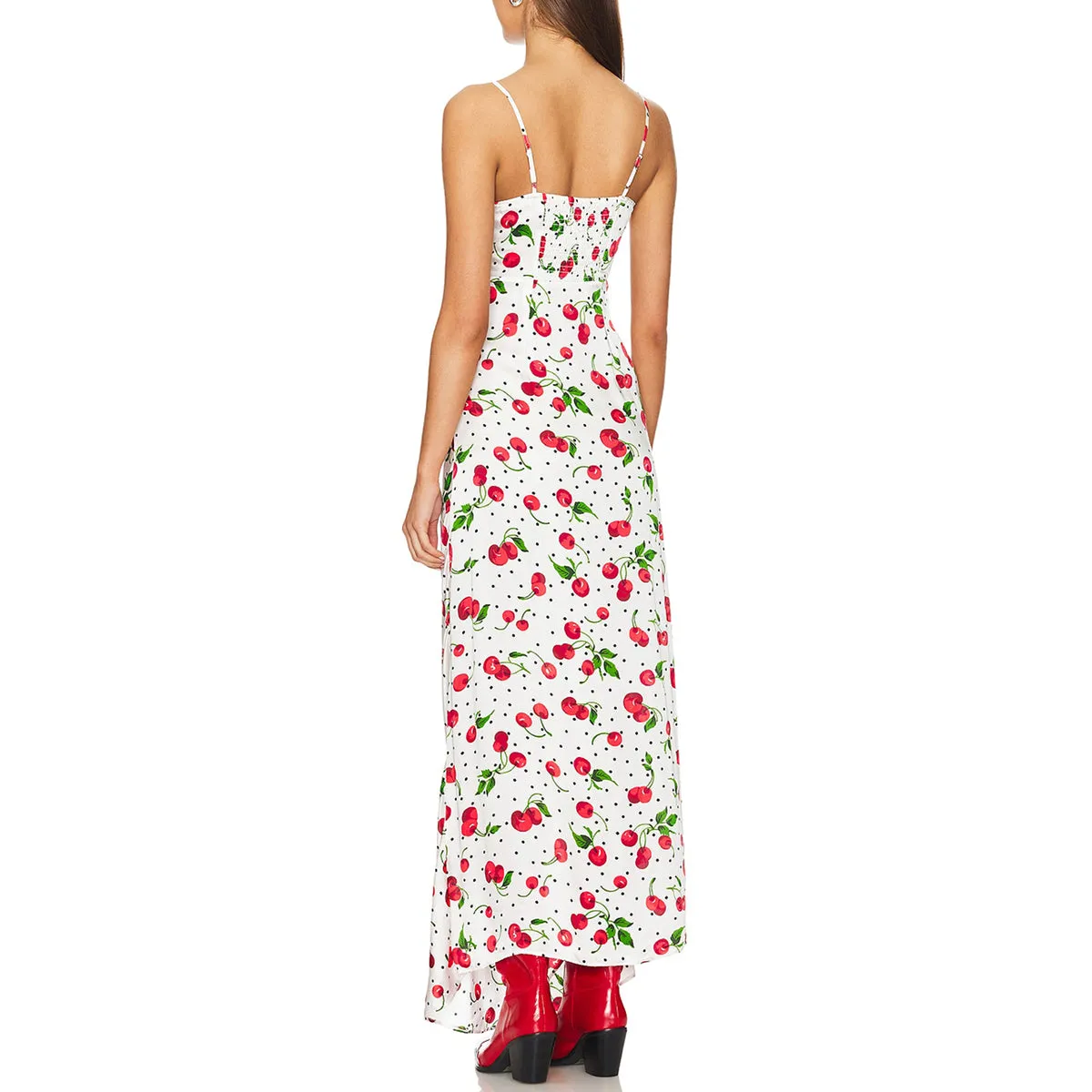 Vvsha Kynslee Cherry Print Maxi Dress