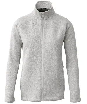 Womens Montana  knitted fleece jacket | Light Grey Melange