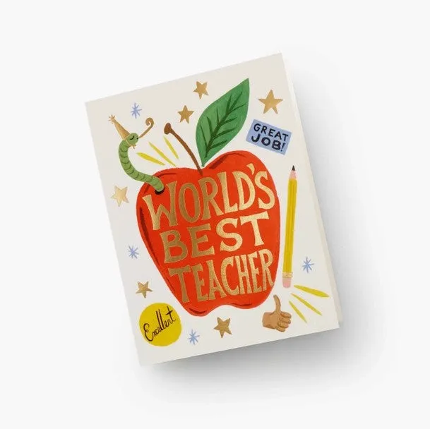 World's Best Teacher Cards (Boxed Set of 8)