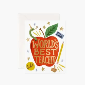 World's Best Teacher Cards (Boxed Set of 8)