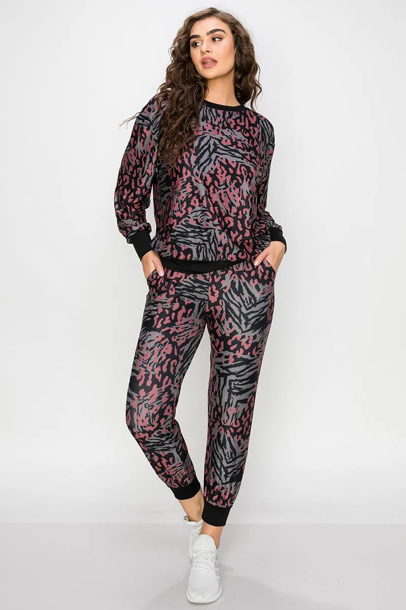 Zebra Meets Cheetah Loungewear Set